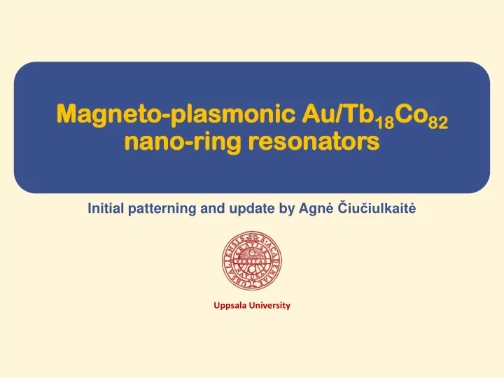 magnet neto pl plasmonic asmonic au u tb