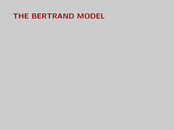 the bertrand model overview