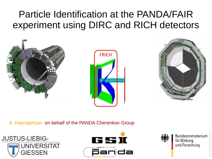 particle identification at the panda fair experiment