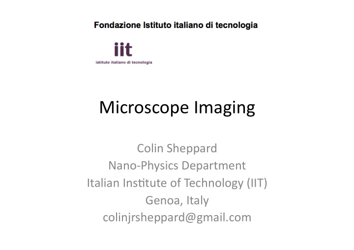 microscope imaging