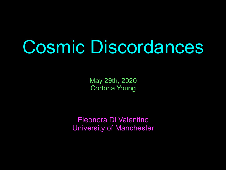 cosmic discordances