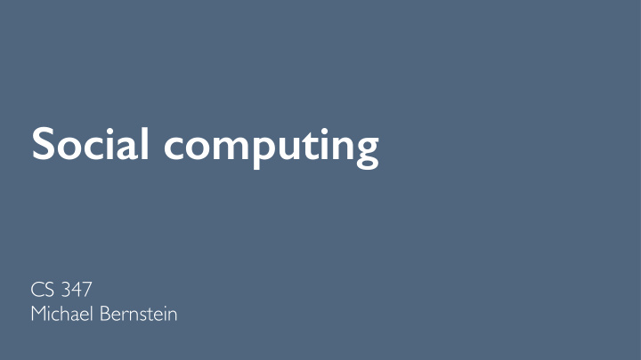 social computing