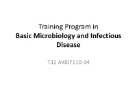 training program in basic microbiology and infectious