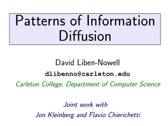 P  a  t  t  e  r  n  s  o  f  I  n  f  o  r  m  a  t  i  o  n  D  i  f  f  u  s  i  o  n  D  a  v