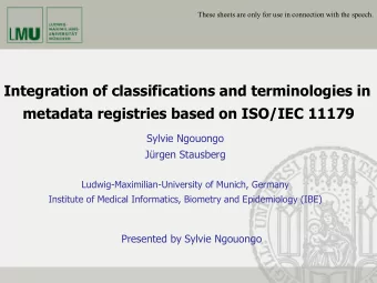 Integration of classifications and terminologies in  metadata registries based on ISO/IEC 11179