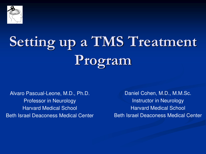 setting up a tms treatment