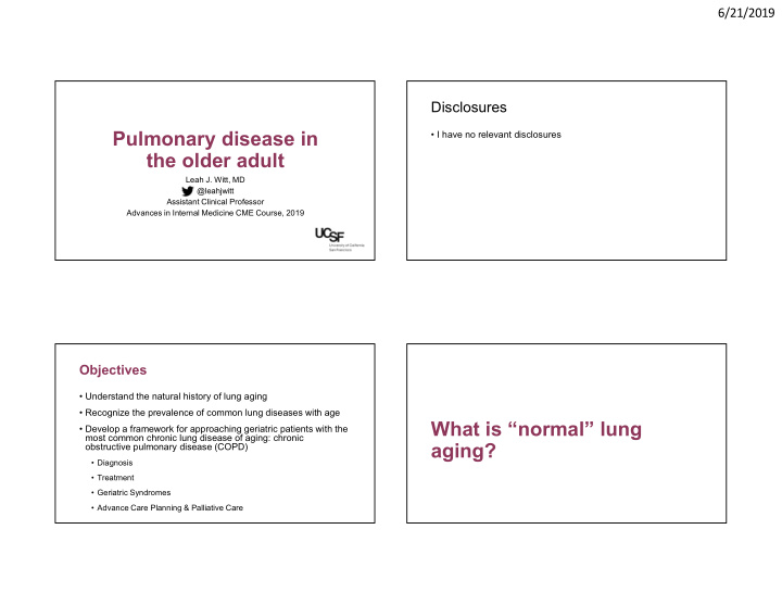 pulmonary disease in