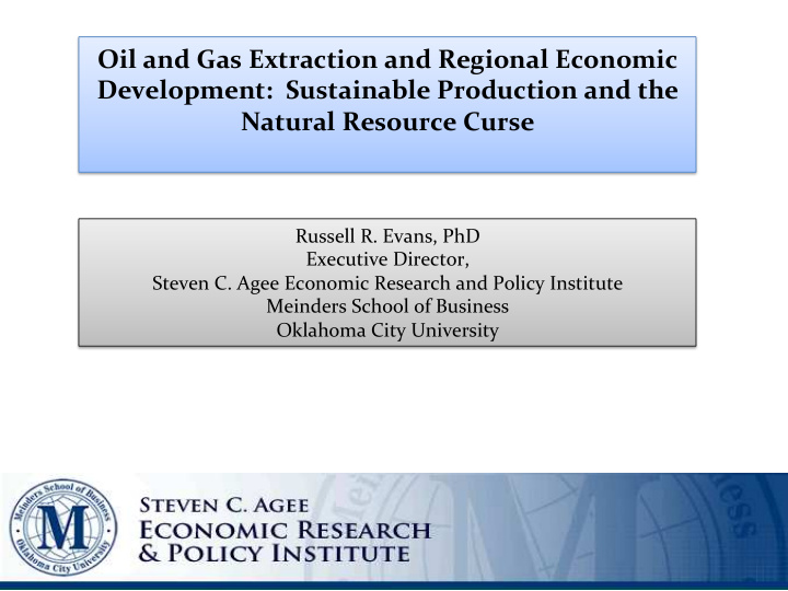 oil and gas extraction and regional economic development
