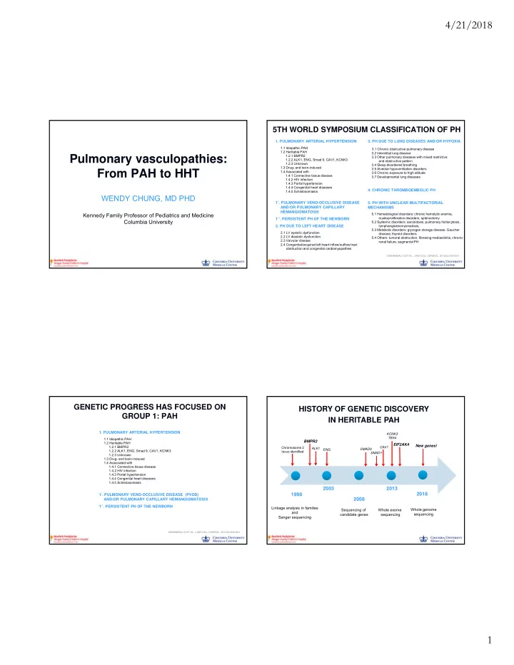 pulmonary vasculopathies