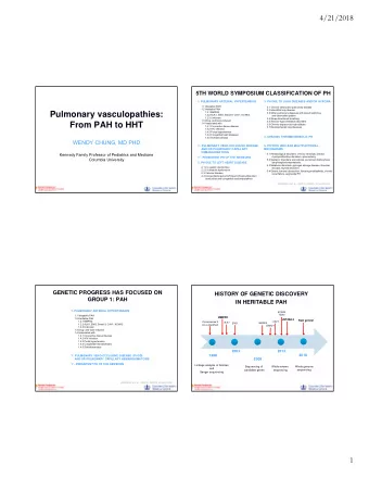 Pulmonary vasculopathies:  1.2.1 BMPR2  3.3 Other pulmonary diseases with mixed restrictive  1.2.2