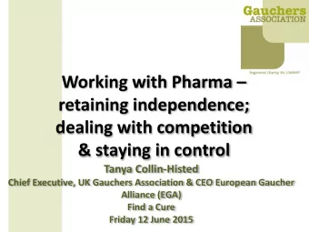 retaining independence;  dealing with competition  &amp; staying in control  Tanya Collin-Histed