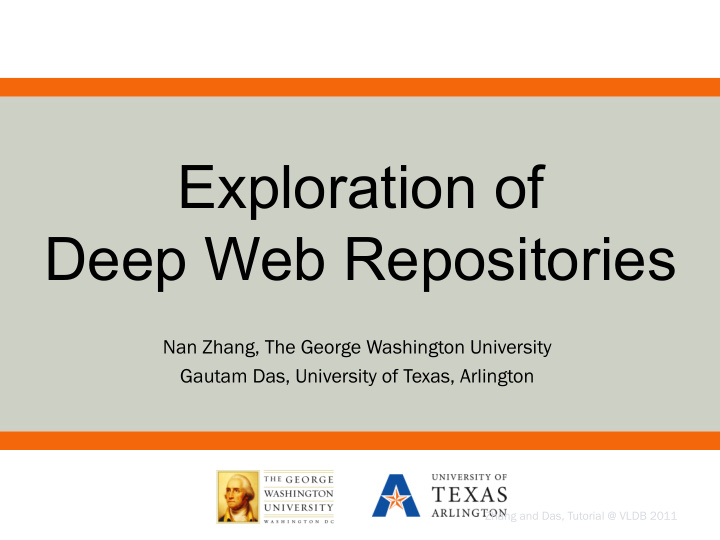 exploration of deep web repositories