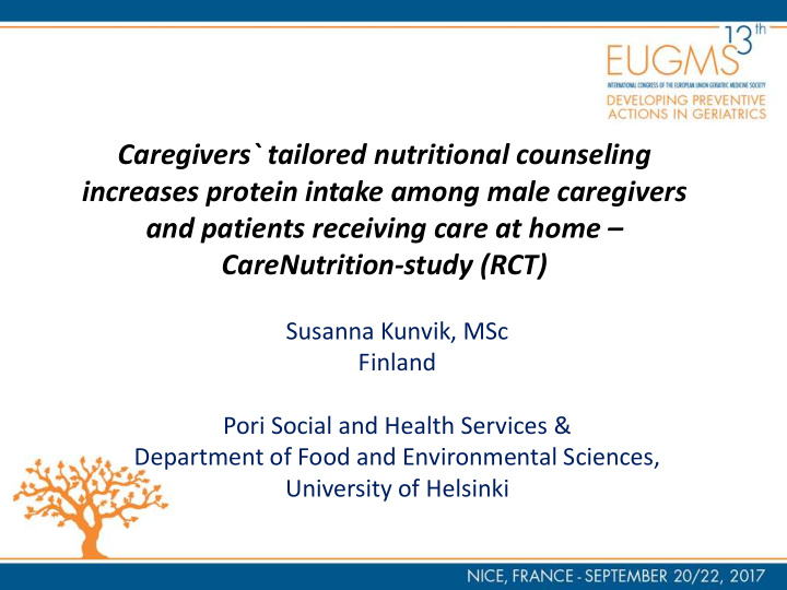 increases protein intake among male caregivers