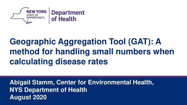 calculating disease rates