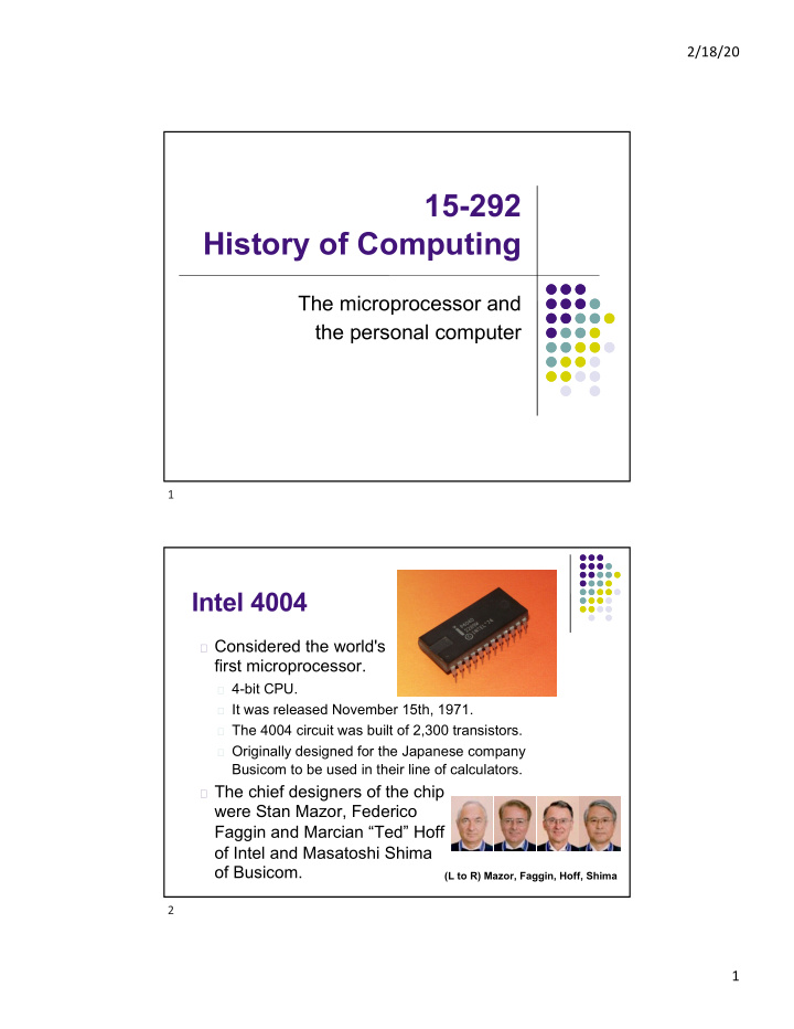 15 292 history of computing