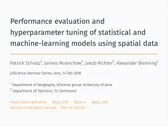 Performance evaluation and  hyperparameter tuning of statistical and  machine-learning models using