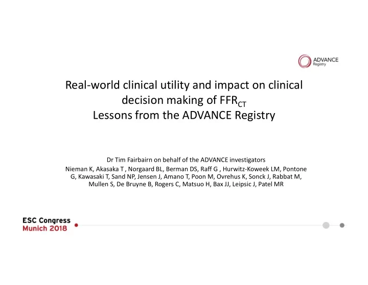 real world clinical utility and impact on clinical