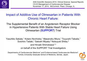 Impact of Additive Use of Olmesartan in Patients With  Chronic Heart Failure:  The Supplemental