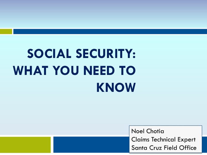 social security what you need to know topics