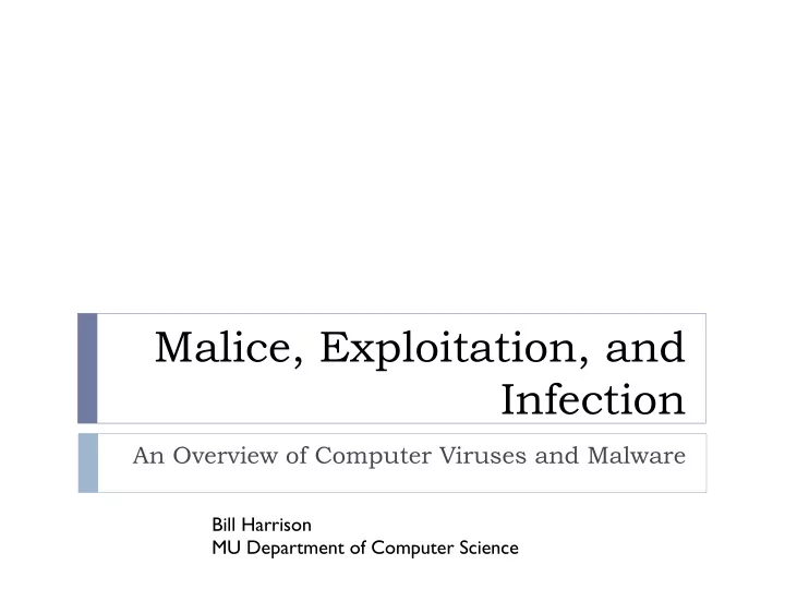 malice exploitation and infection