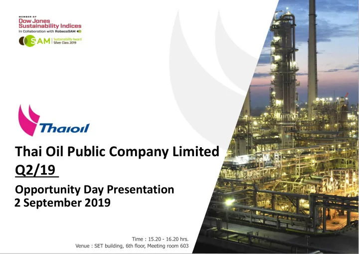 thai oil public company limited q2 19