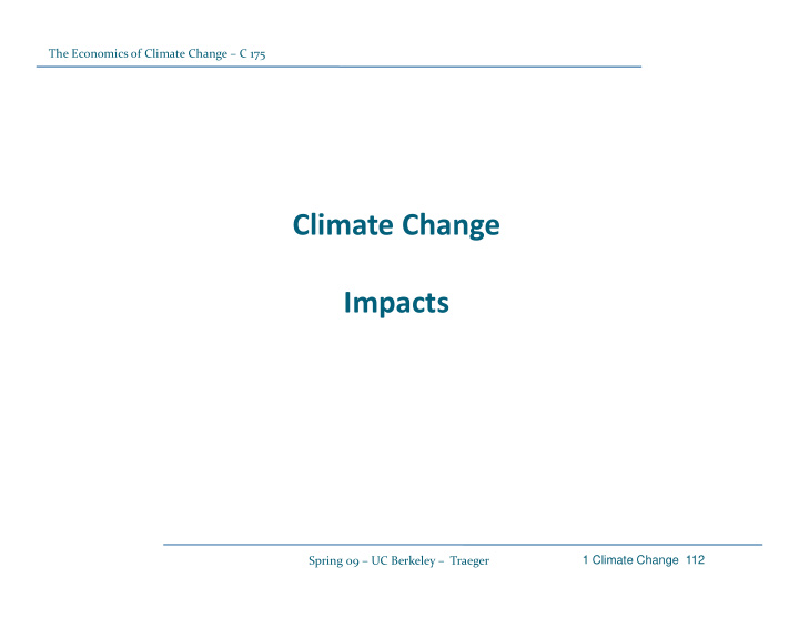 climate change impacts