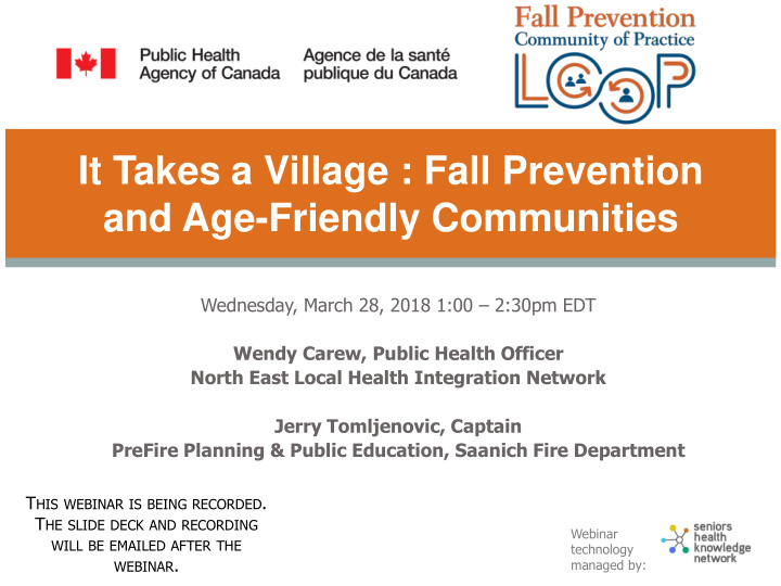 it takes a village fall prevention