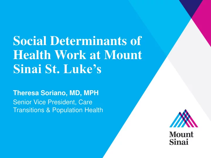 social determinants of