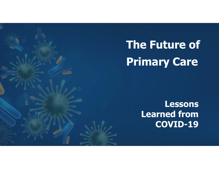 the future of primary care