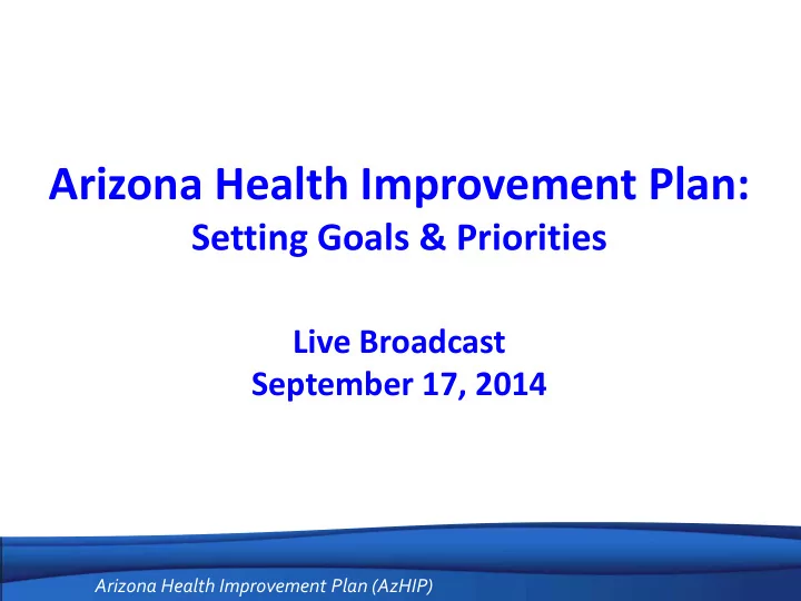 arizona health improvement plan