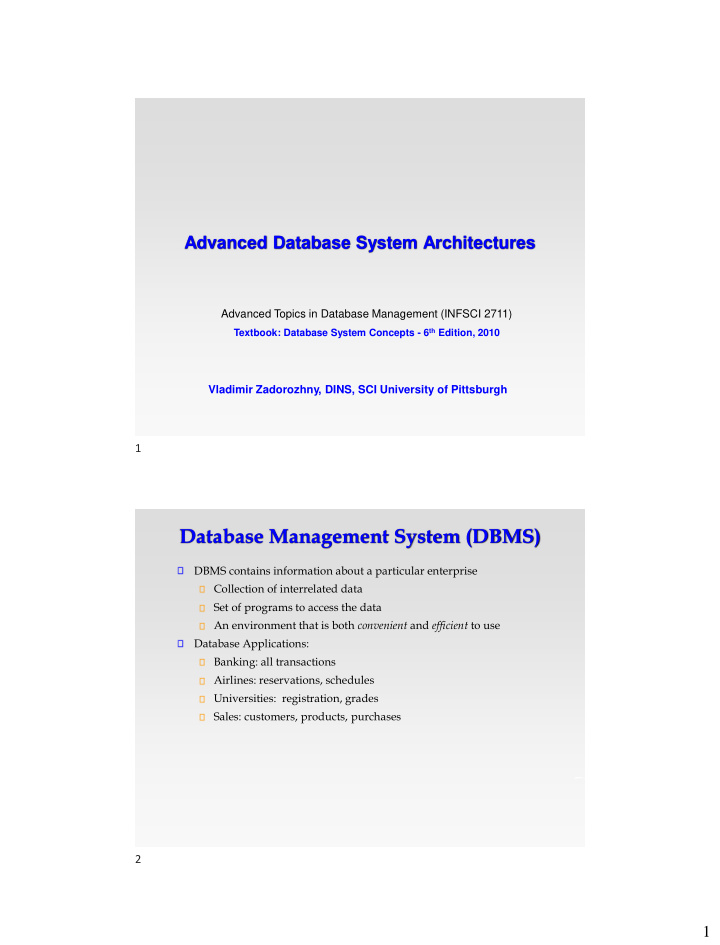 database management system dbms