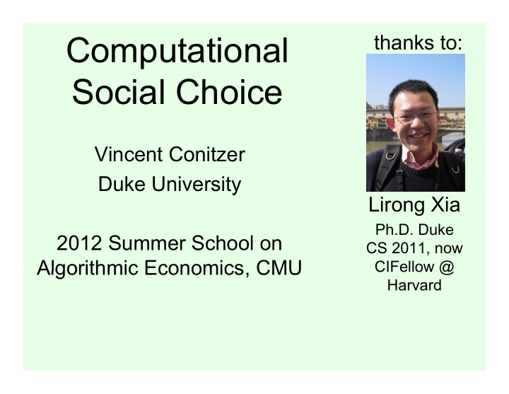 computational social choice