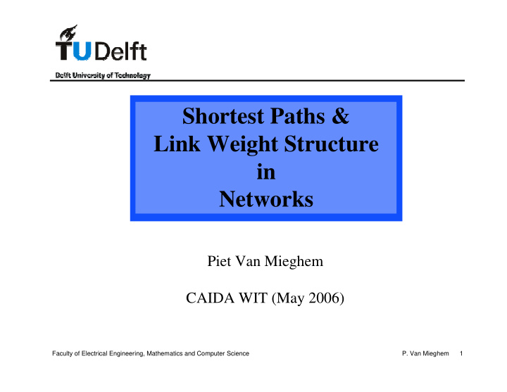 shortest paths link weight structure in networks