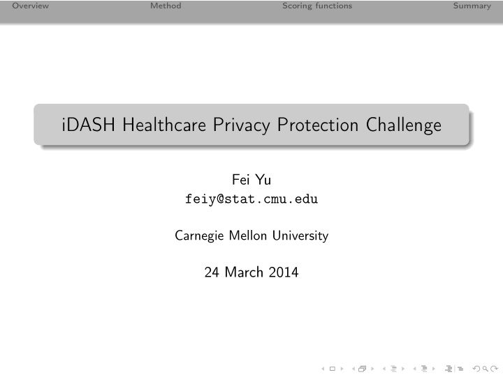 idash healthcare privacy protection challenge