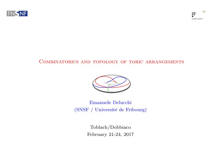 combinatorics and topology of toric arrangements