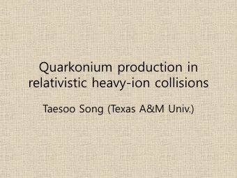 relativistic heavy-ion collisions  Taesoo Song (Texas A&amp;M Univ.)  1. Introduction  QCD phase