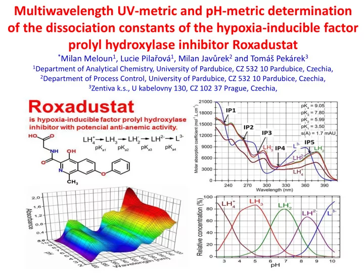 multiwavelength uv metric and ph metric determination