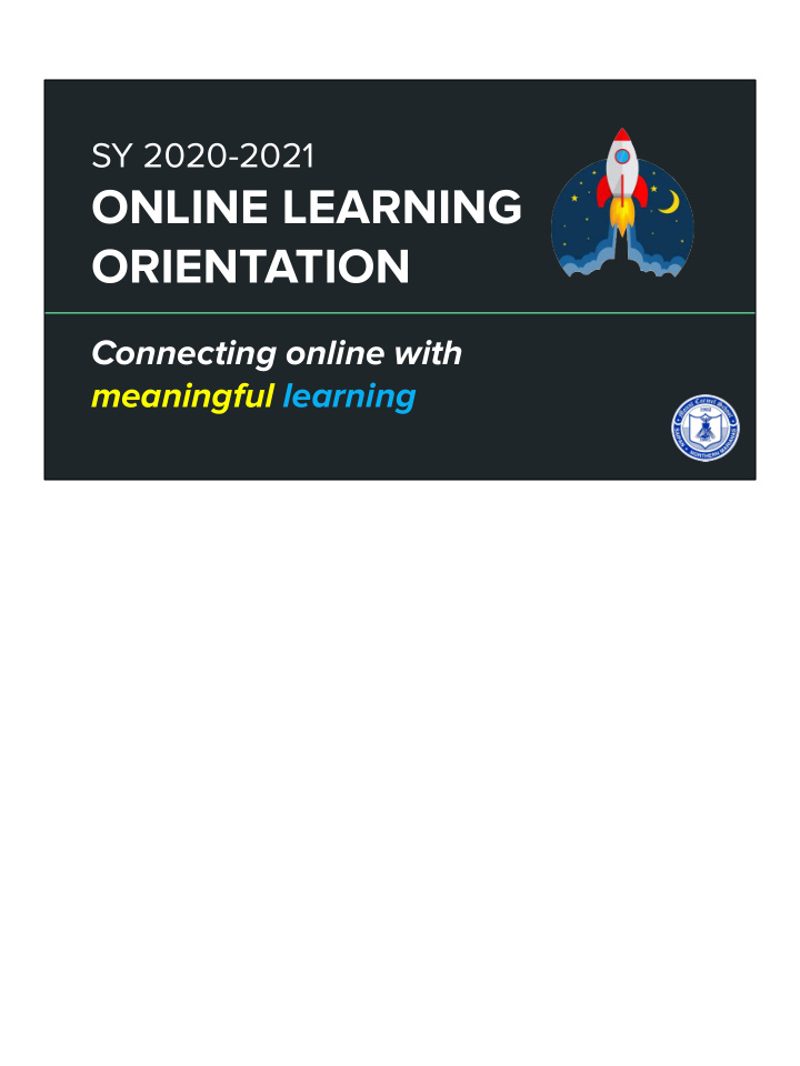 online learning orientation