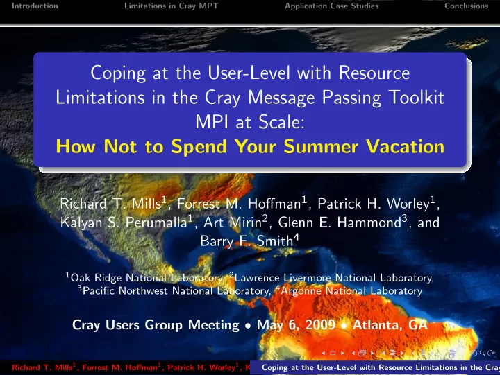 coping at the user level with resource limitations in the