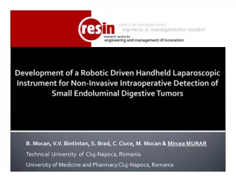B. Mocan, V.V. Bintintan, S. Brad, C. Ciuce, M. Mocan &amp; Mircea MURAR  Technical  University  of