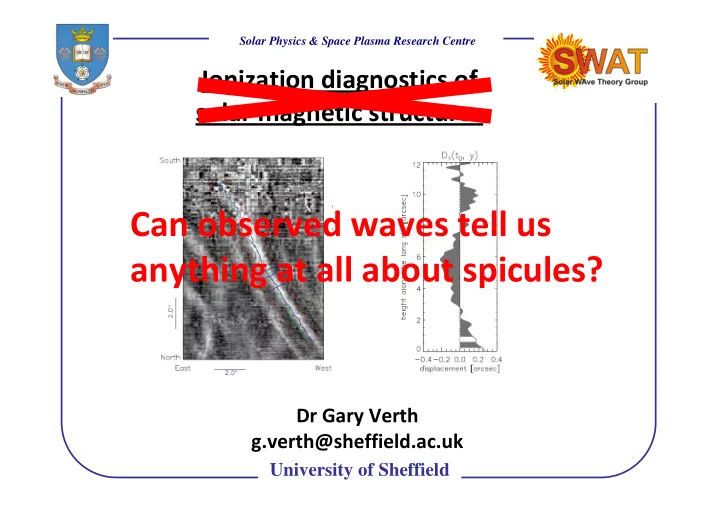 can observed waves tell us anything at all about spicules