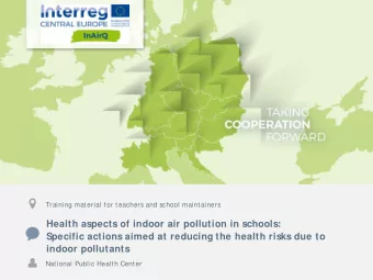 Health aspects of indoor air pollution in schools:  Specific actions aimed at reducing the health