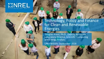 Energies  Douglas Arent, Ph.D., Deputy Associate  Laboratory Director, Scientific Computing  and