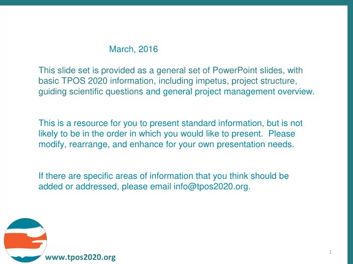 this slide set is provided as a general set of powerpoint