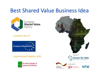 Best Shared Value Business Idea  A project idea of  implemented together with  who we are? MOTOSEC