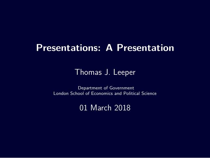 presentations a presentation