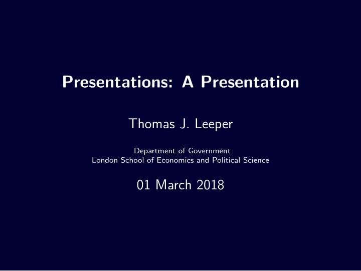 presentations a presentation
