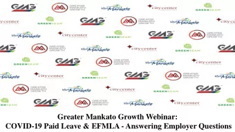 COVID-19 Paid Leave &amp; EFMLA - Answering Employer Questions  Welcome: Jessica Beyer  Greater