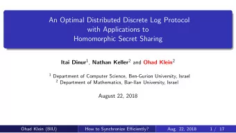 An Optimal Distributed Discrete Log Protocol  with Applications to  Homomorphic Secret Sharing Itai
