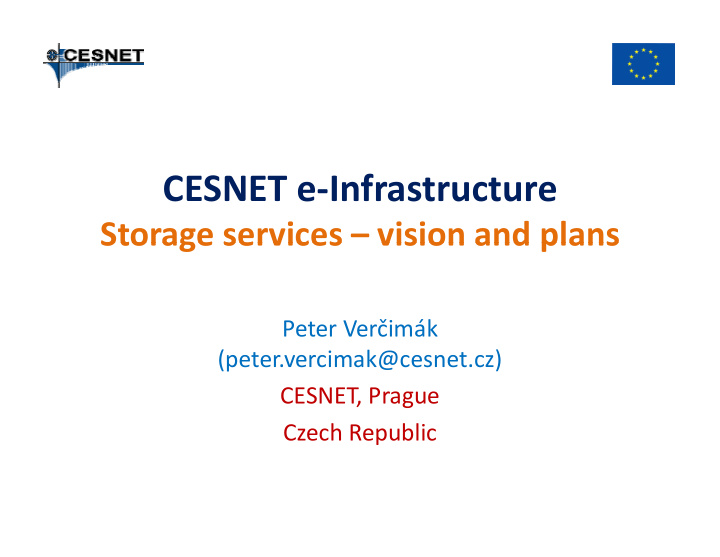 cesnet e infrastructure